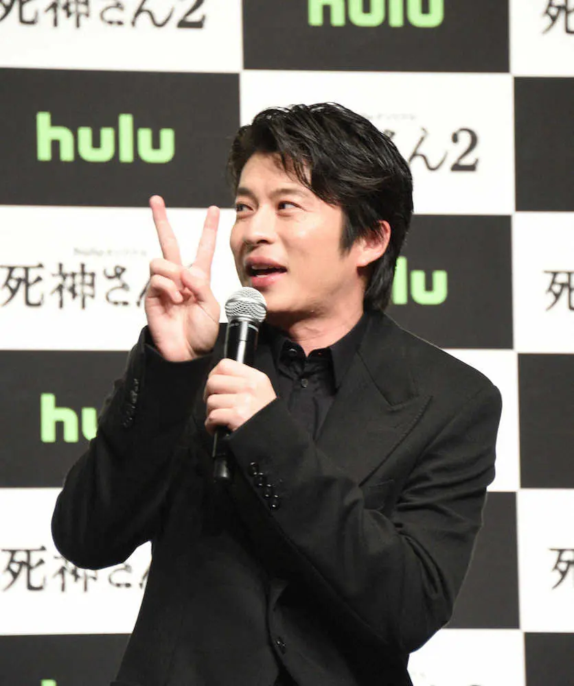 Huluオリジナル「死神さん2」の配信記念イベントに登場した田中圭