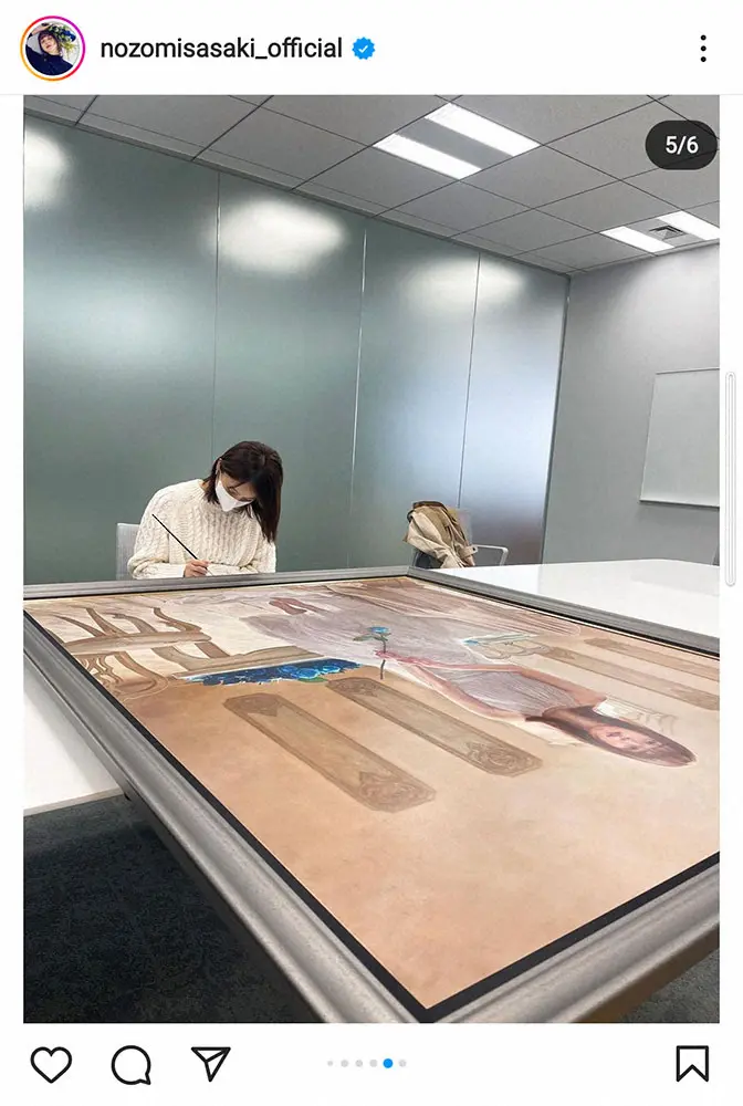 佐々木希　「完売画家」中島健太氏が描いた自身の油絵に感激「写真とはまた違った魅力に感動」