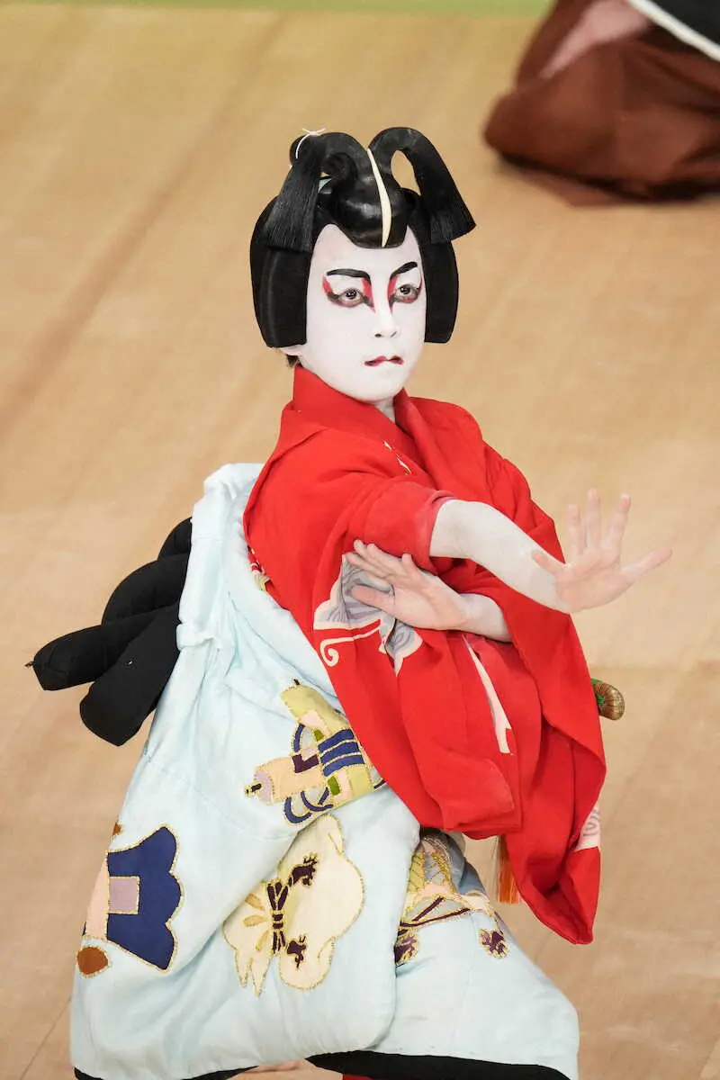 東京・歌舞伎座で行われた襲名披露公演で「昼の部」の「外郎売」に出演した八代目市川新之助（C）松竹