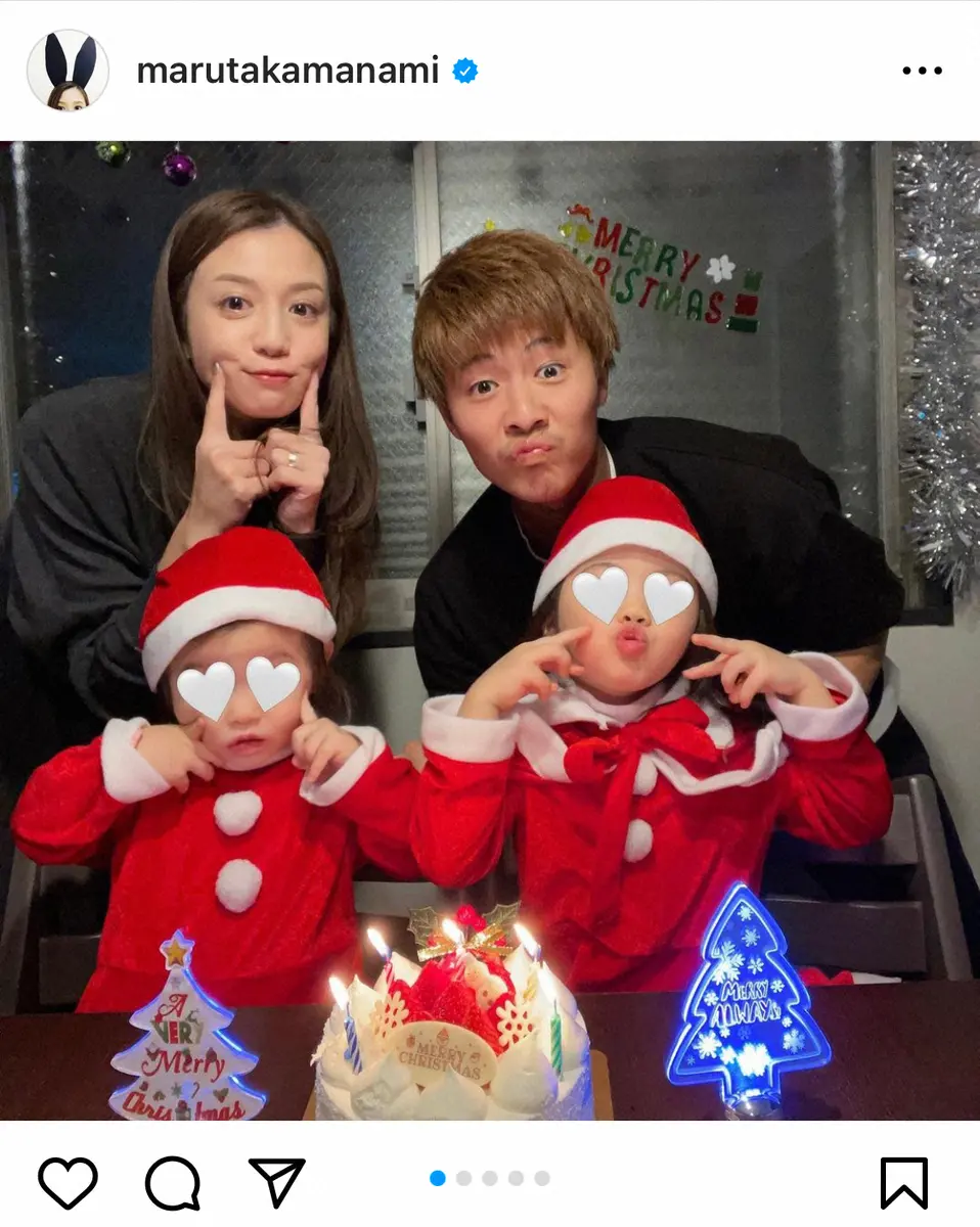 丸高愛実　元日本代表FW柿谷、娘たちとの家族ショット公開「そっくり」「かわいいが溢れてる」