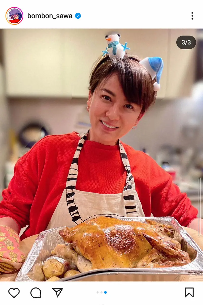 鈴木砂羽　手作りクリスマス・ディナー＆ケーキ披露　相棒「美和子」と違い「レシピ通り飾りも」