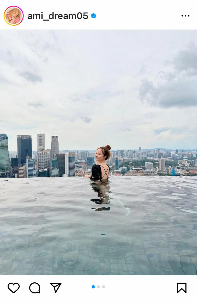 【画像・写真】Dream Ami　夫・半田悠人氏と昨年誕生の長男とのシンガポール旅行報告　家族ショットも披露