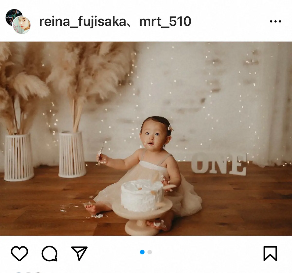 【画像・写真】守田英正の妻、藤阪れいな　「我が家のプリンセス」1歳誕生日に家族そろった幸せバースデーショット披露