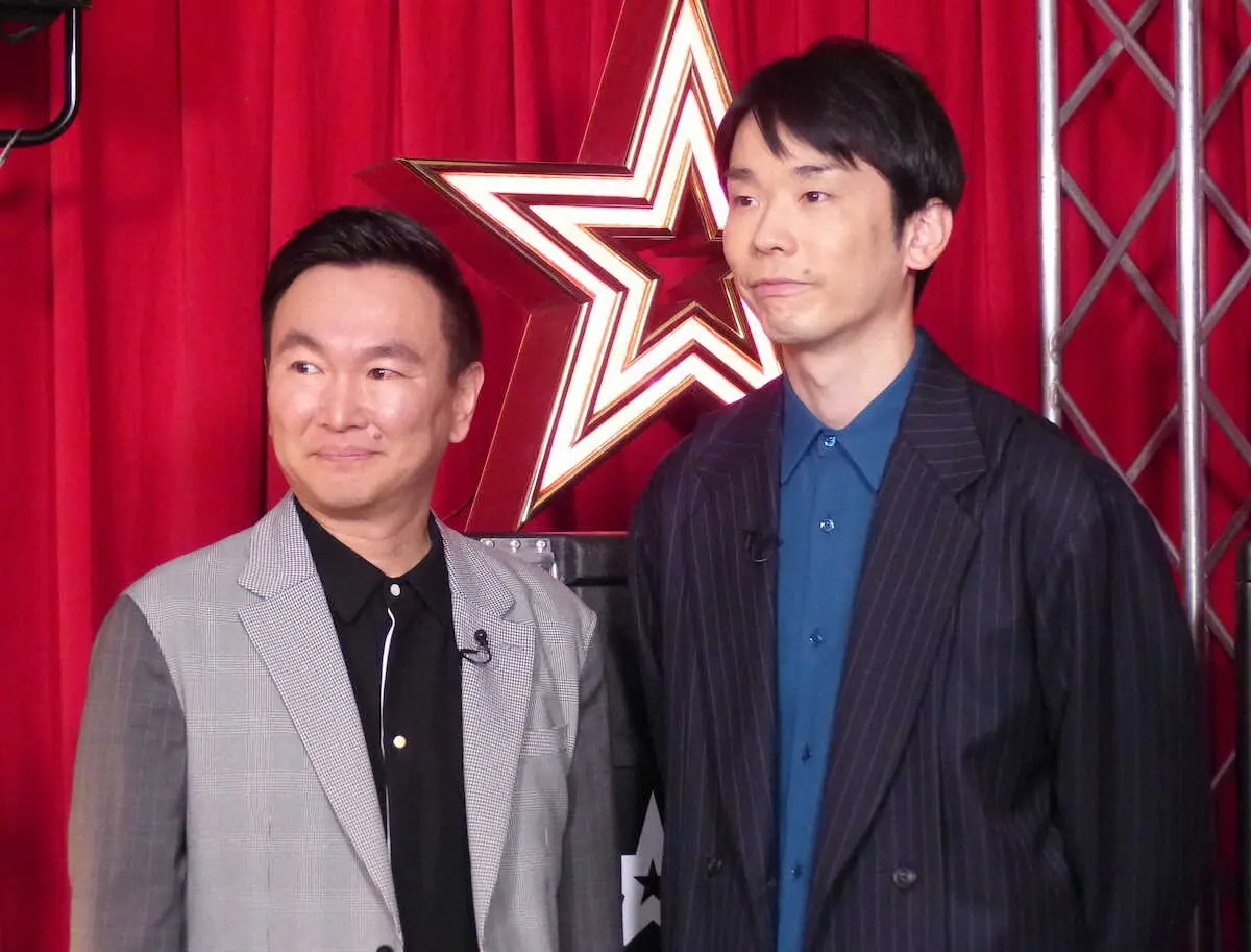 「Japan’s　Got　Talent」で進行役を務める「かまいたち」の山内健司（左）、濱家隆一