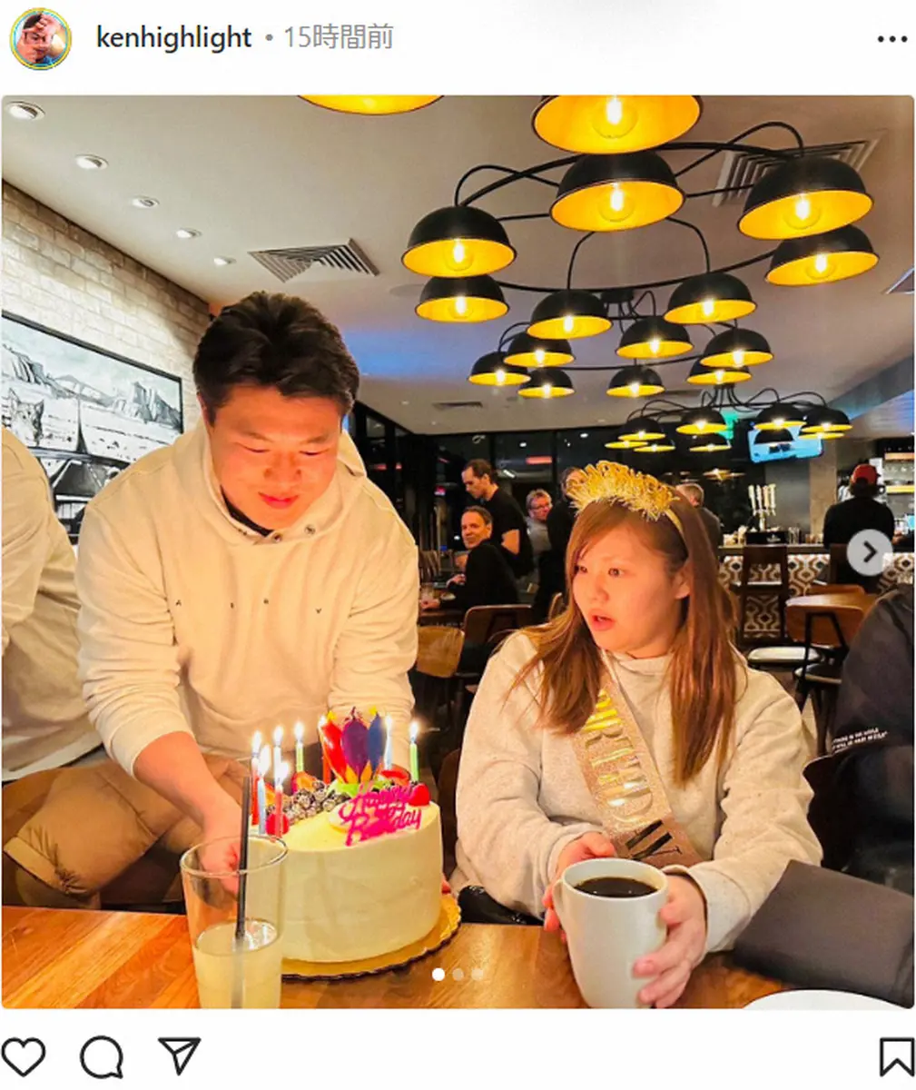 【画像・写真】佐々木健之介さん　凛の誕生日を祝福で久しぶりに再会「無事にサプライズケーキを渡せました！」