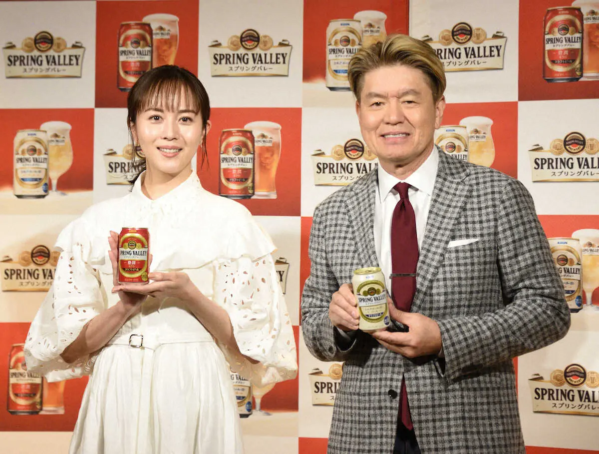 比嘉愛未　ビールとフランス料理に舌鼓　「カメラが回ってなかったらガッと…」