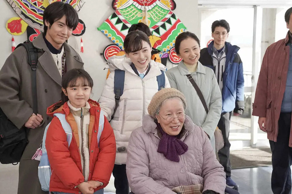 連続テレビ小説「舞いあがれ！」で、歩（浅田芭路）らが五島に到着する場面（C）NHK