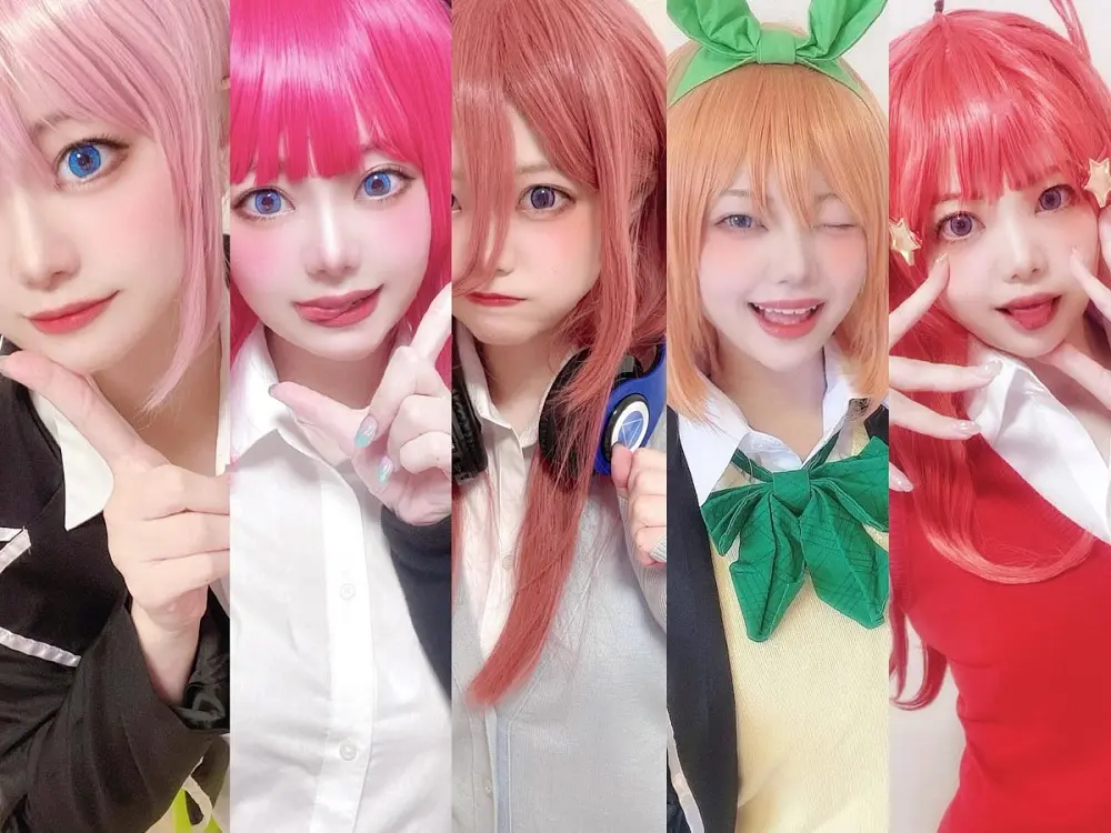 【画像・写真】コスプレイヤーどくろちゃん『五等分の花嫁』五つ子　5パターンメークの違いに注目！【コスプレ図鑑】