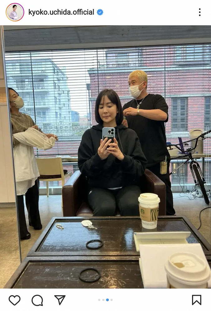 【画像・写真】内田恭子　「変身。すっきり。ぱっつんボブ」の新ヘア披露に「超かわいい」「素敵ですね」「お似合い」の声