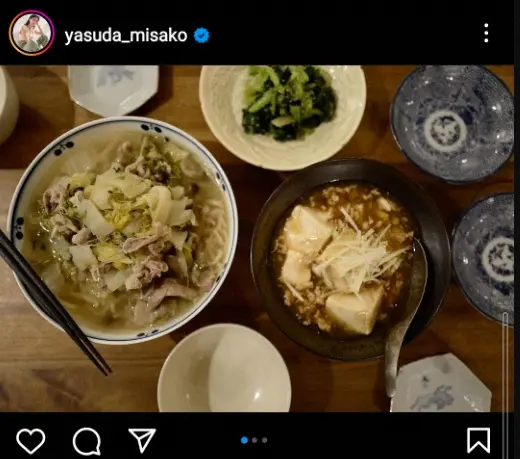 安田美沙子“愛情こめた”晩御飯公開　「全部美味しそう」「手料理食べてみたい」「味知りたーい」の声