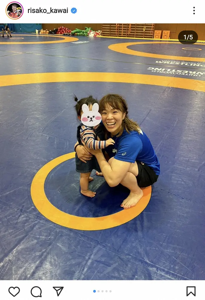 レスリング金城梨紗子　もうじき1歳の娘と全日本合宿参加「充実した気持ちで練習ができて満足感と幸福感」