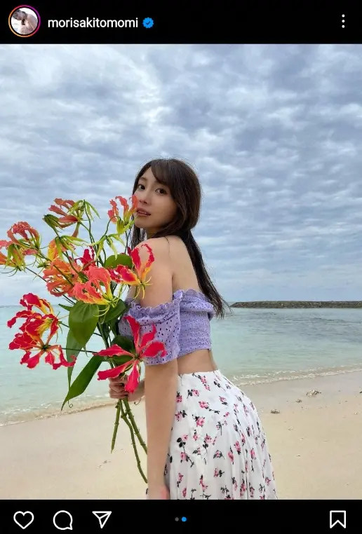 森咲智美　“ビーチ・ショット”公開に「浜辺のビーナス」「ちょっとエロチック」「ビーチのエンジェル」