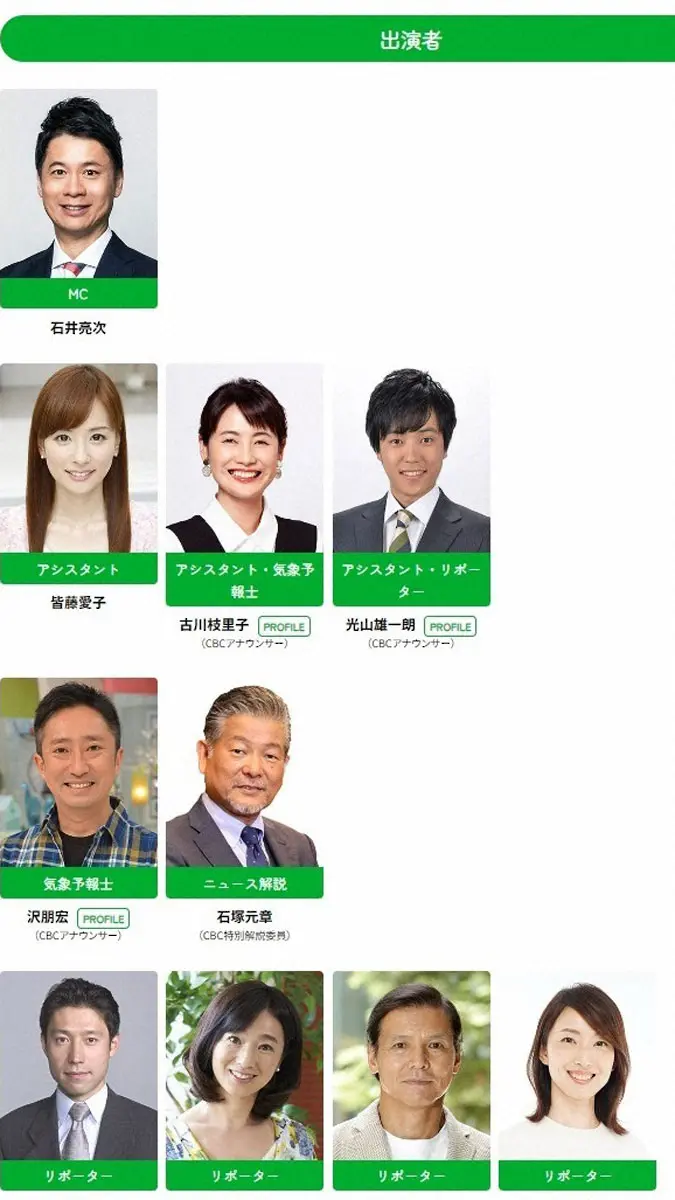 TBS系情報番組「ゴゴスマ～GO　GO！smile～」公式サイト内の出演者紹介ページ。右下にあった上路リポーター