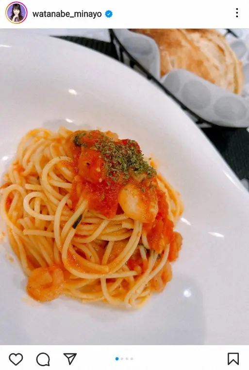 【画像・写真】渡辺美奈代　夕食のパスタ、スープ、サラダ公開に「食欲そそる」「レシピ知りたい」「本格イタリアン」