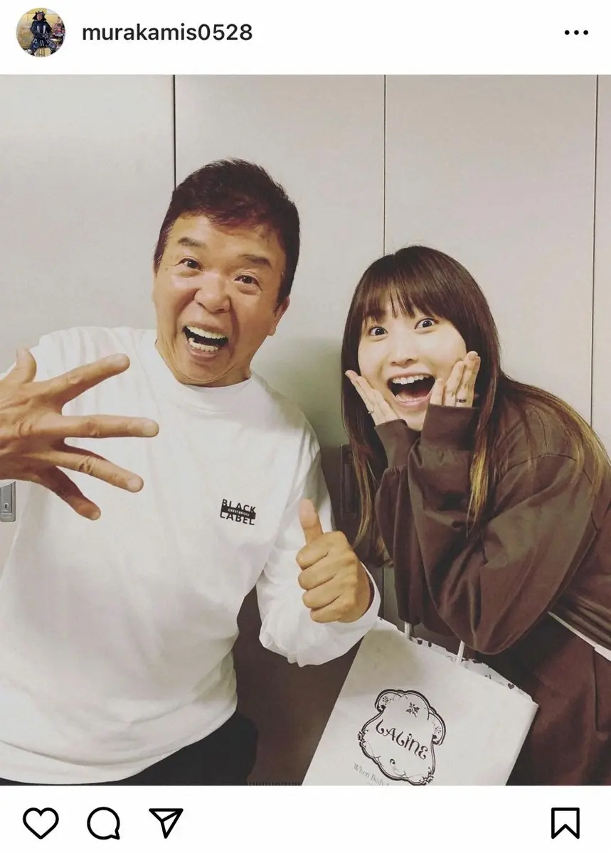 村上ショージ　元モー娘。“絶対的エース”と再会「ビックリした」　ファン涙「めっちゃ大人に」「絆！」