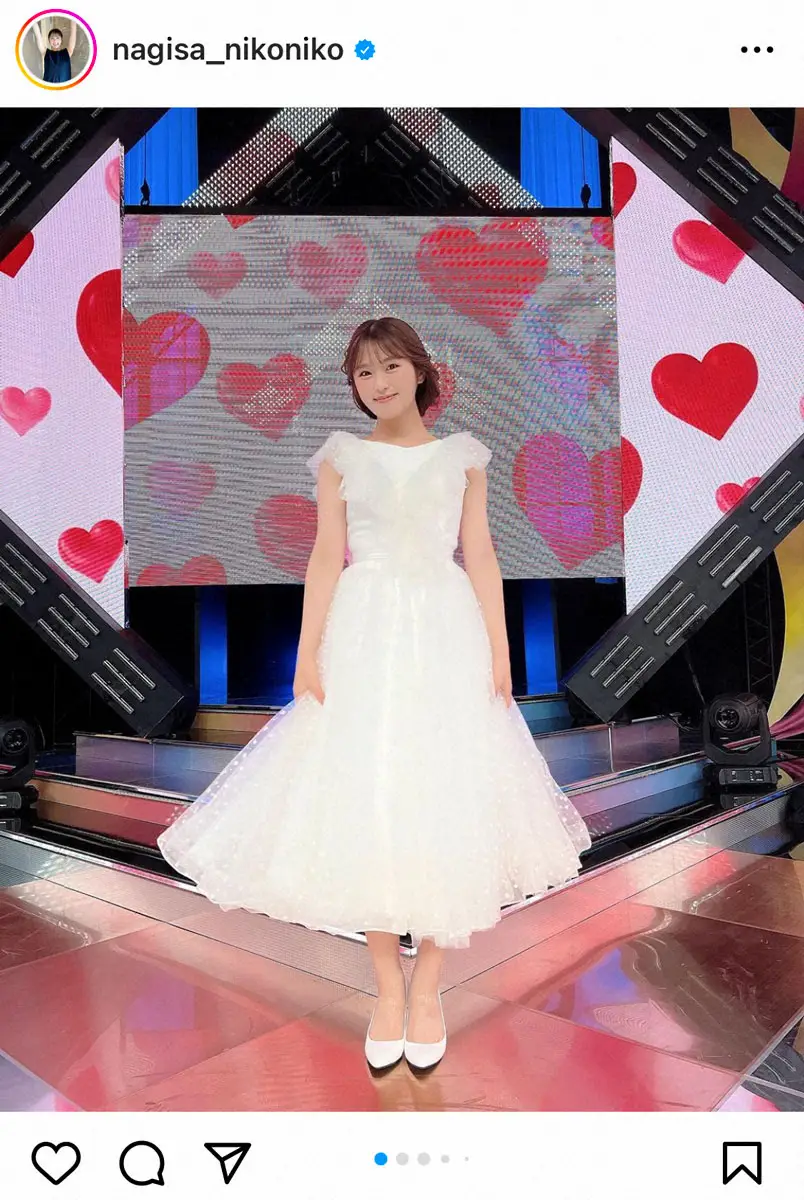 渋谷凪咲　白ドレスで聖子ちゃんカット姿にフォロワー「可愛い過ぎる」「聖子ちゃん愛伝わった」の声