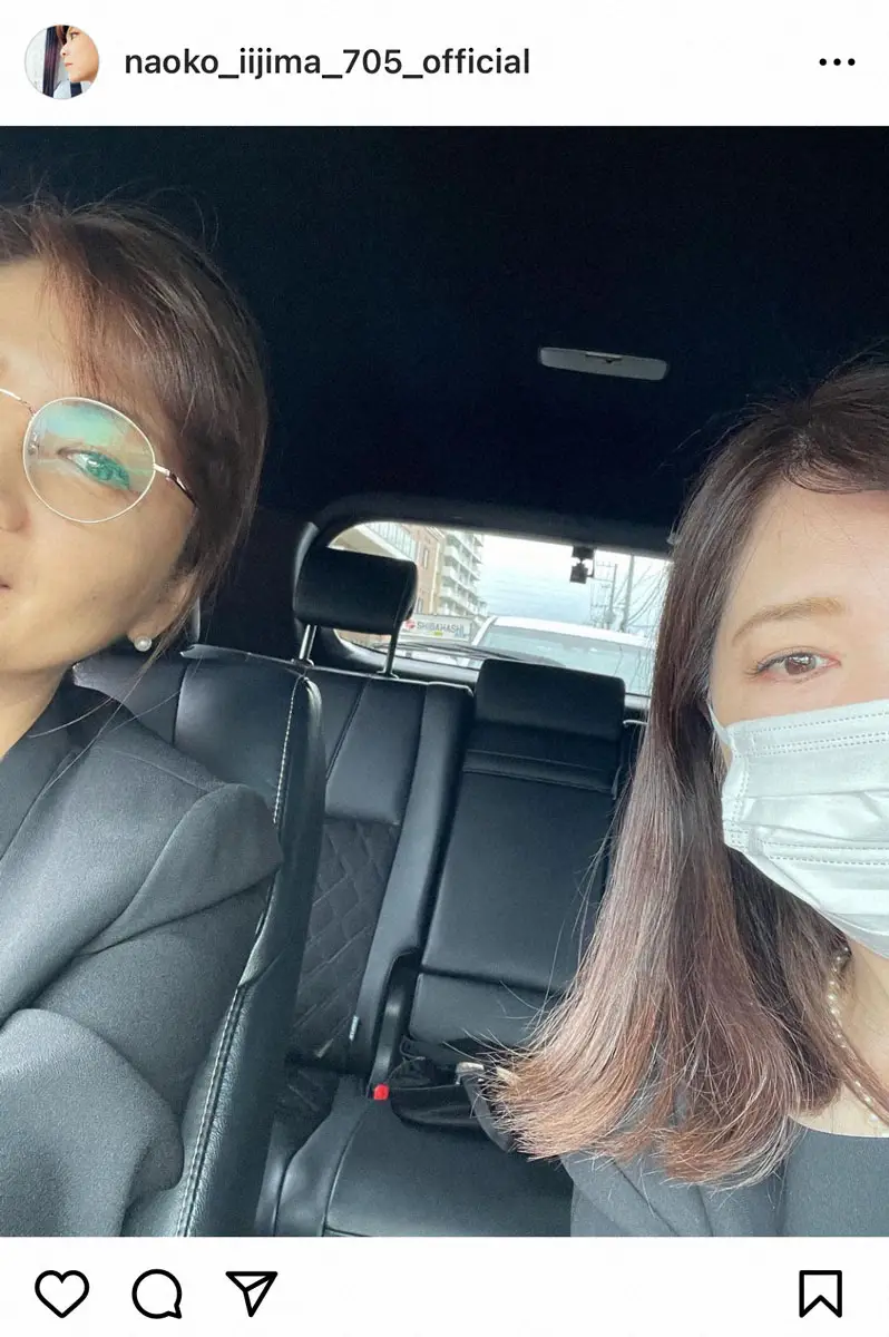 【画像・写真】飯島直子　美人姉と車内の2ショットにフォロワー歓喜「美人姉妹」「お二人やはり似てますね」