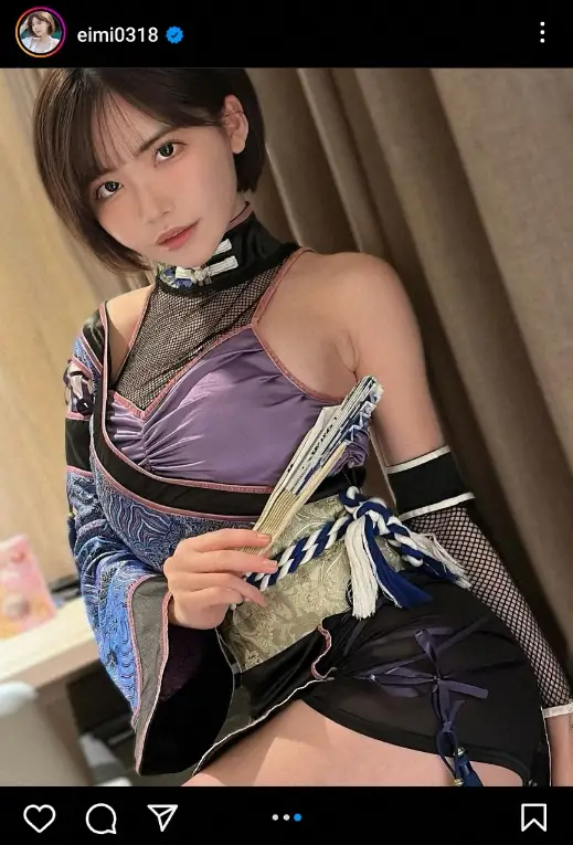 【画像・写真】“3221人抱いた”深田えいみ　くノ一風コスプレ披露に「美しすぎる」「男を惑わす術」