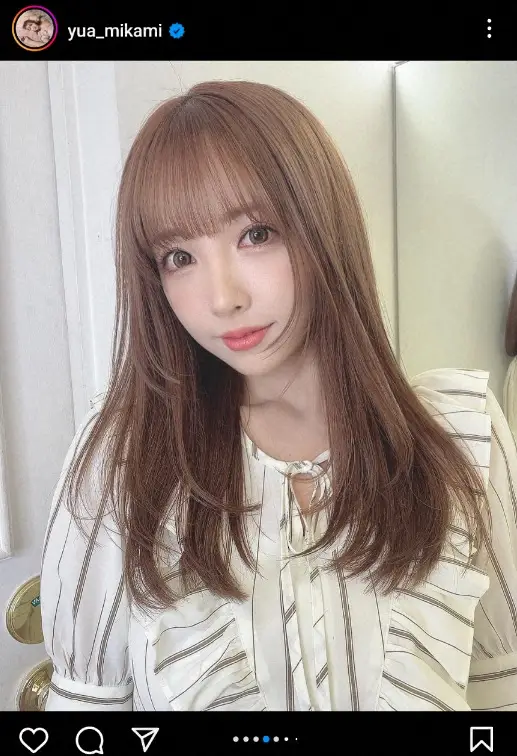 【画像・写真】三上悠亜　“少し変えた”新ヘアスタイル公開に「サラつや髪だね！」「めっちゃ似合ってる！！！」