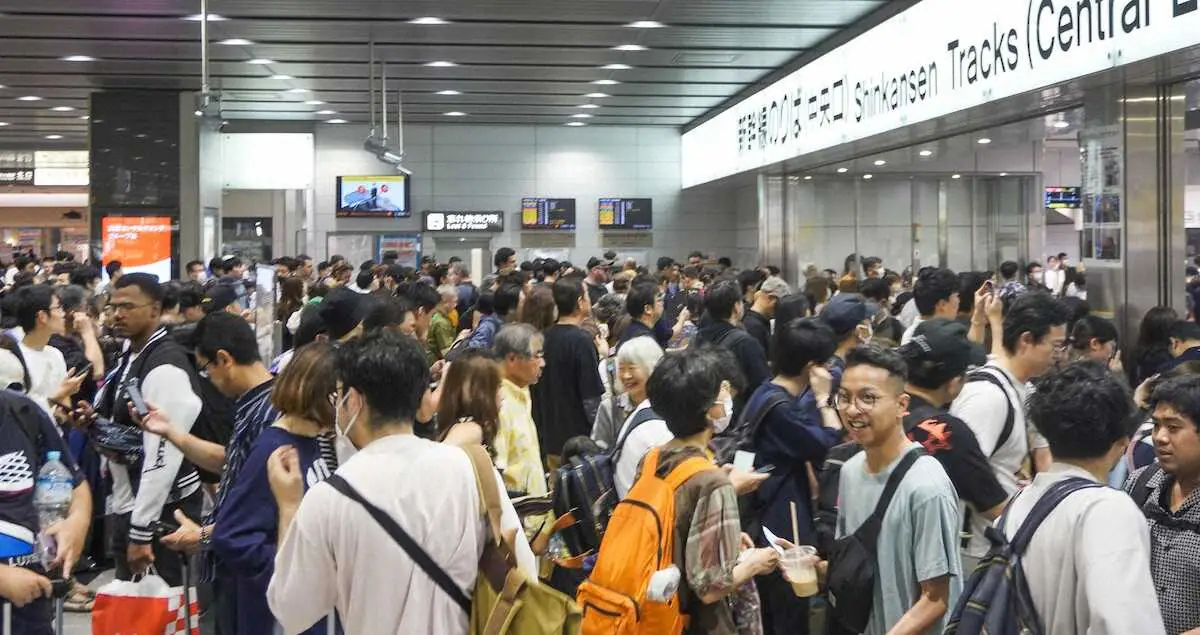 【画像・写真】新幹線運転見合わせで“遠征組”が悲鳴　ダイノジ・大谷もSNSで「新幹線閉じ込められました」