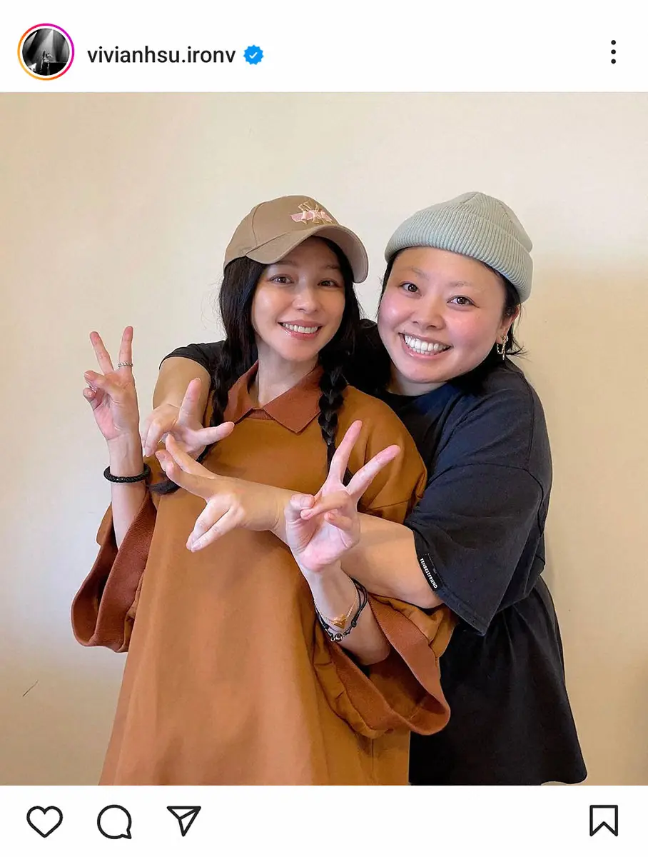ビビアン・スー　台湾に留学中の渡辺直美からバックハグ「台湾でお会いできて嬉しいです」