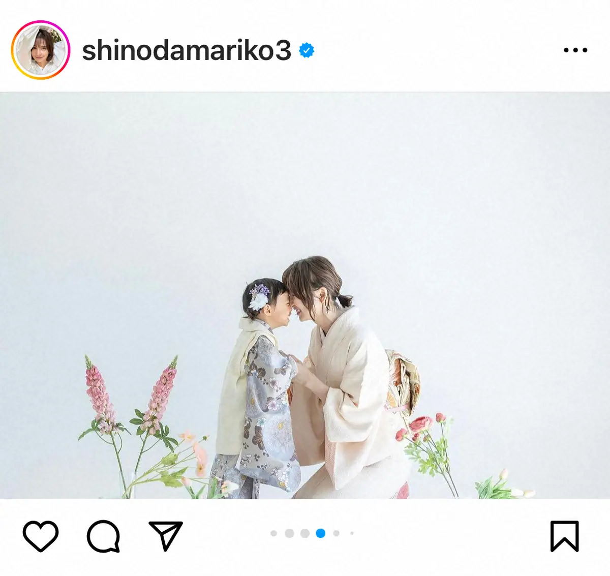 篠田麻里子　3歳長女との七五三貴重な親子ショット公開に反響「愛を感じます」「幸せ写真すぎる」