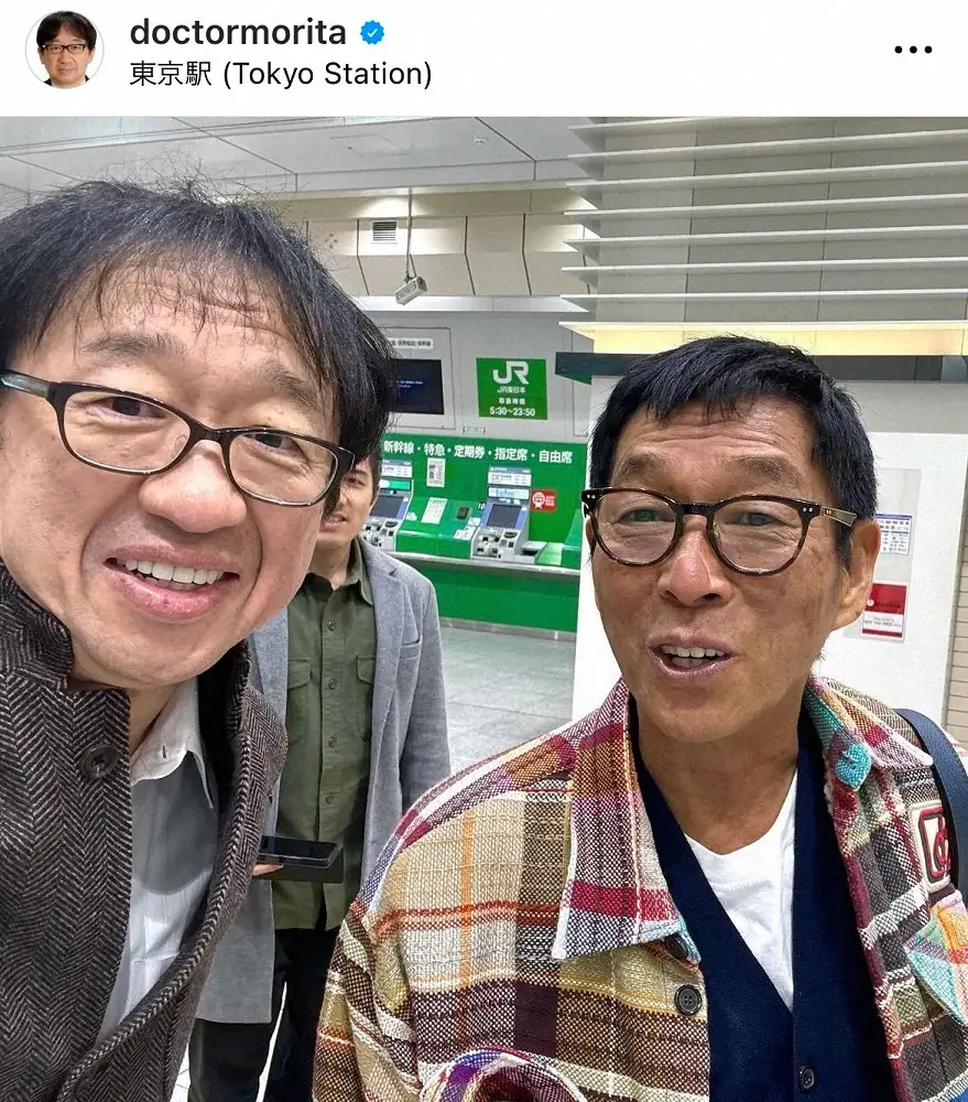 【画像・写真】森田豊氏、駅であの「国民的スター」に遭遇！気付いた人々が殺到も…一人一人に神対応「さすがです」