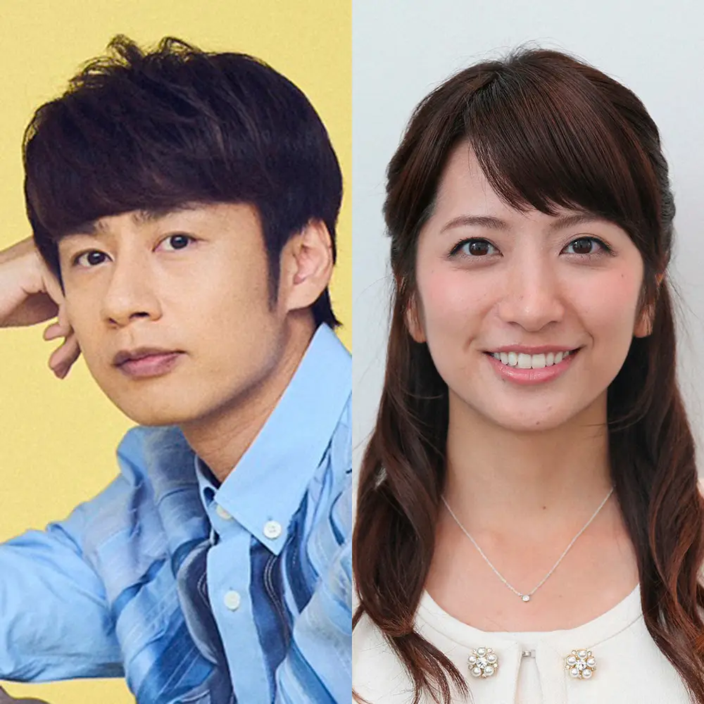 KAT－TUN中丸雄一（左）と元日テレアナ・笹崎里菜さん