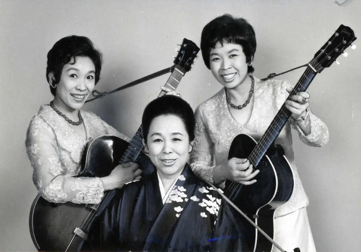 かしまし娘（左から）正司照江、歌江、花江　（76年撮影）