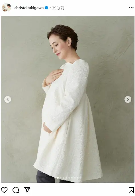 滝川クリステル　美しすぎる妊婦ショットが大反響　「こんな可愛い妊婦さんいる？」「きれいすぎる」の声