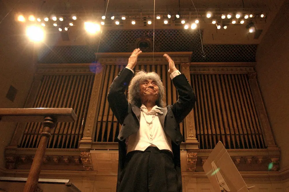 2002年、ボストン交響楽団最後の指揮を取る小沢征爾さん