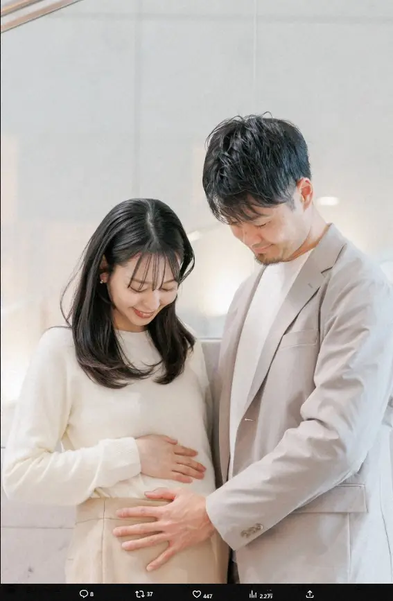 信長ゆかりアナ、第1子妊娠　夫は元Jリーガー増田繁人　直前に現役引退発表「立て続けで忙しないですが」