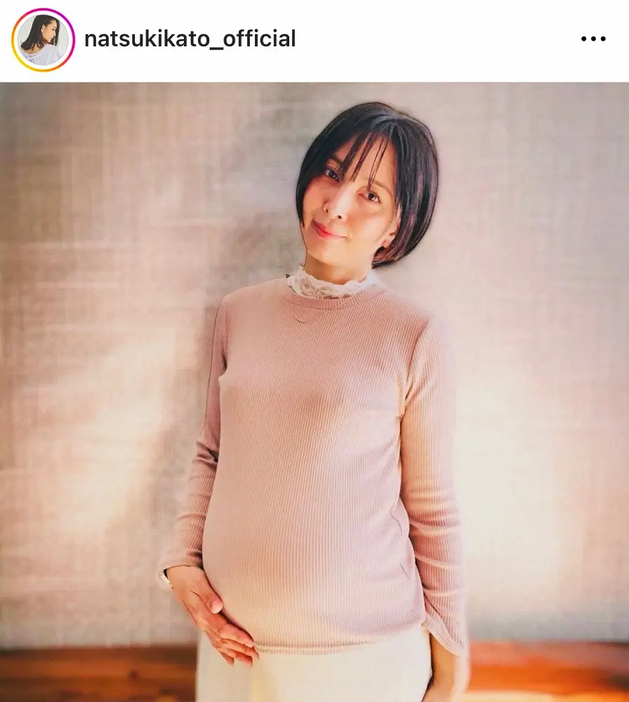 第4子妊娠中・加藤夏希「お腹ふっくら、順調」　近影で報告　現在7カ月「お仕事でバタバタ…」