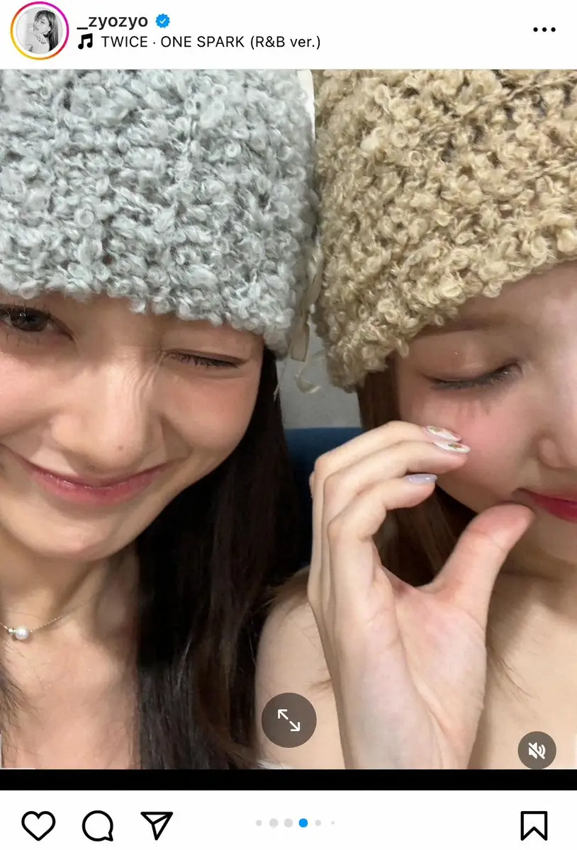 「TWICE」ジヒョ　宮脇咲良から手作り帽子のプレゼントに「温かい心と同じぐらい器用なクラ」