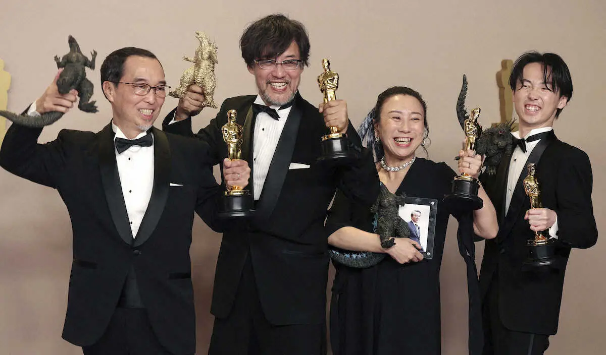 【米アカデミー賞】「ゴジラ―1.0」がアジア映画初の視覚効果賞　山崎貴監督「俺たちはやったよ！」