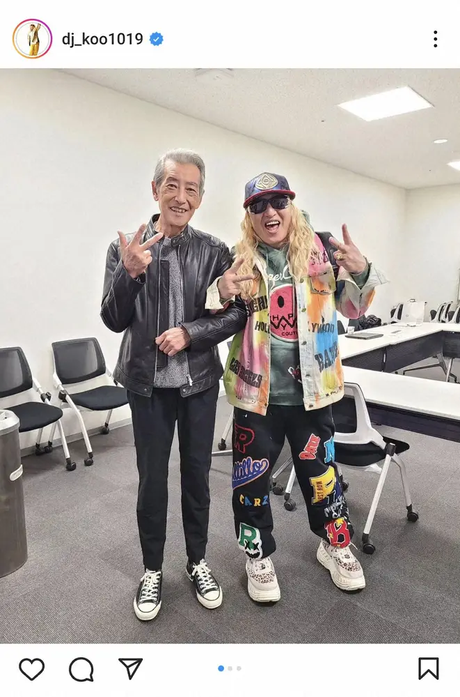 DJ　KOO　73歳・神田正輝と「旅サラダ」最新腕組みオフショット披露「お元気な姿が見れて安心」の声