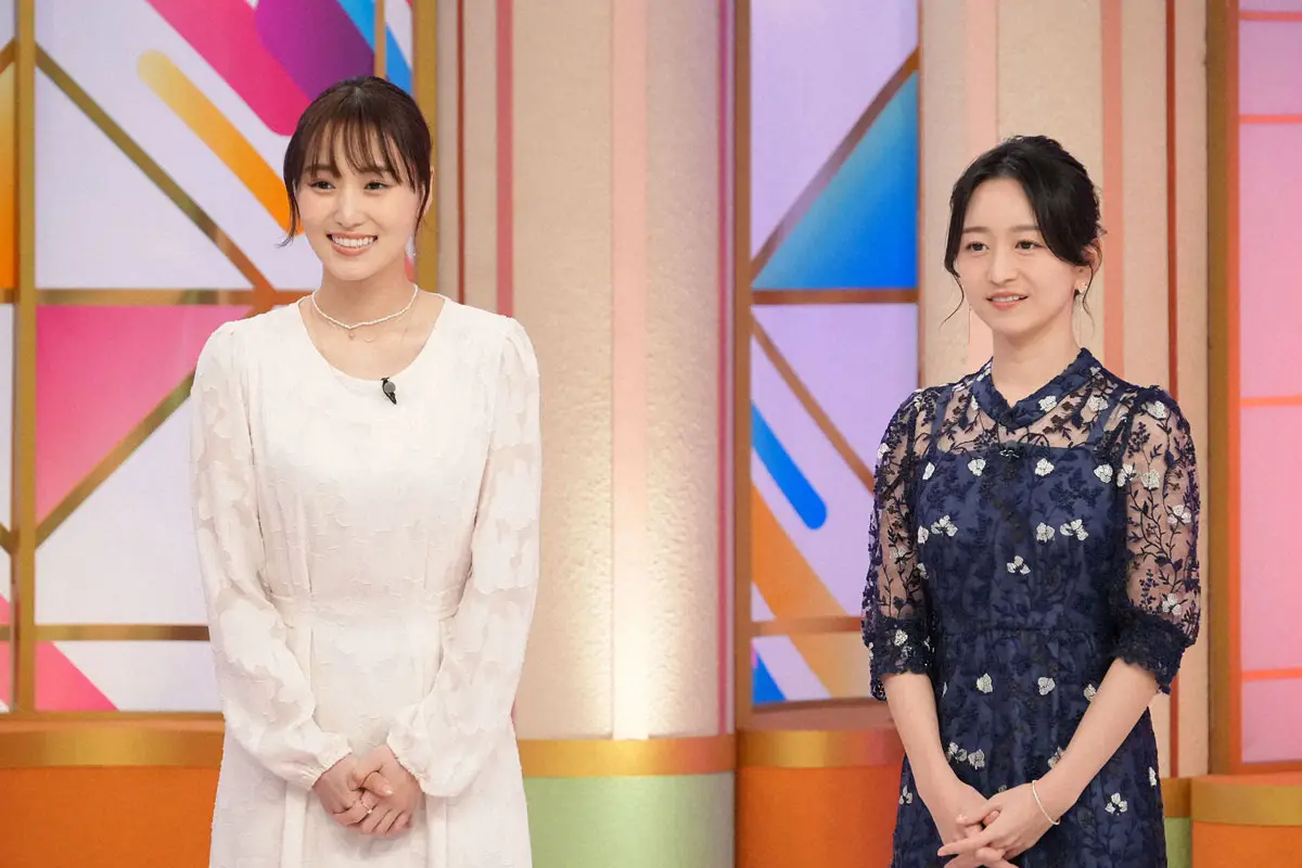 「なんでも鑑定団」新MCの菅井友香（左）と番組を卒業する片渕茜アナ（C）テレビ東京