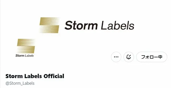 Storm Labels公式X（@Storm_Labels）から