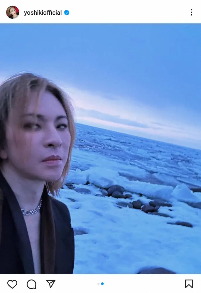 YOSHIKI　“普段着”での極寒ショットに奈良美智氏「みなさん、あれはホントに流氷です」