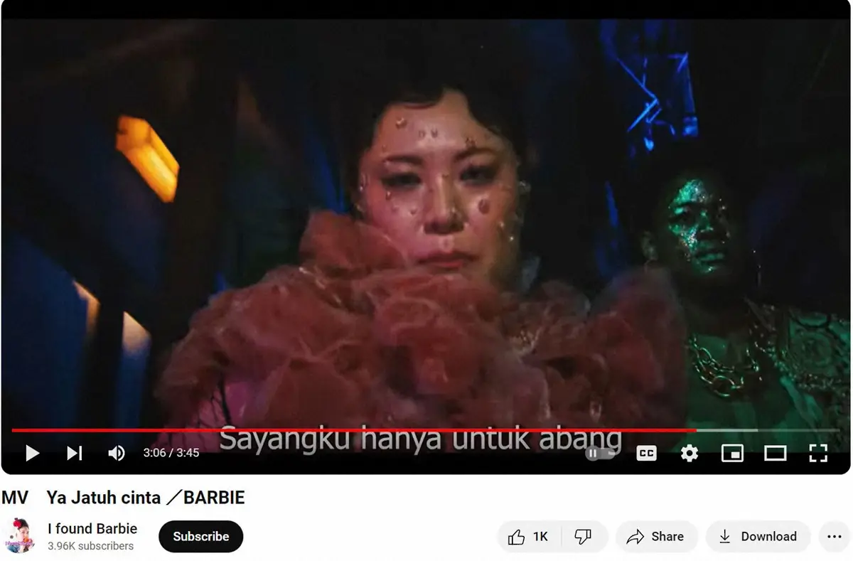 「フォーリンラブ」バービーのインドネシア向けYouTubeチャンネル「I found Barbie」から