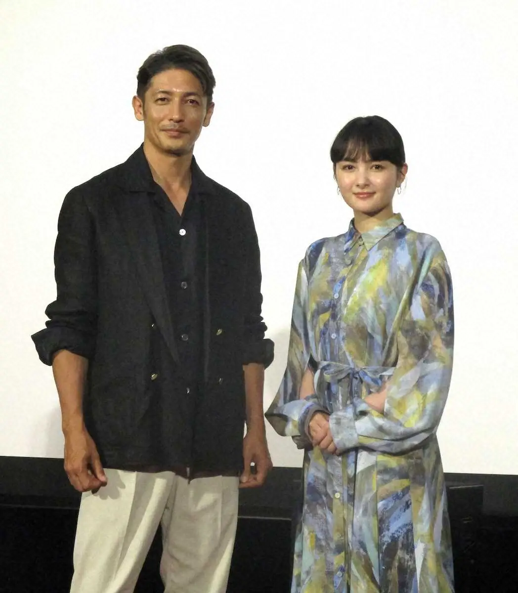 NHK・BS時代劇「おいち不思議がたり」試写会に出席した玉木宏と葵わかな
