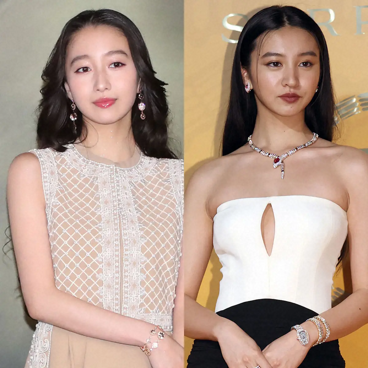 フルート奏者でモデルのCocomi(右）とモデルで女優のKoki，