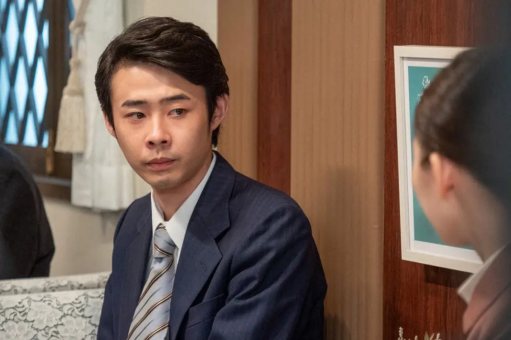 連続テレビ小説「虎に翼」第91話。入倉始（岡部ひろき）は佐田寅子と腹を割って語り合い…（C）NHK