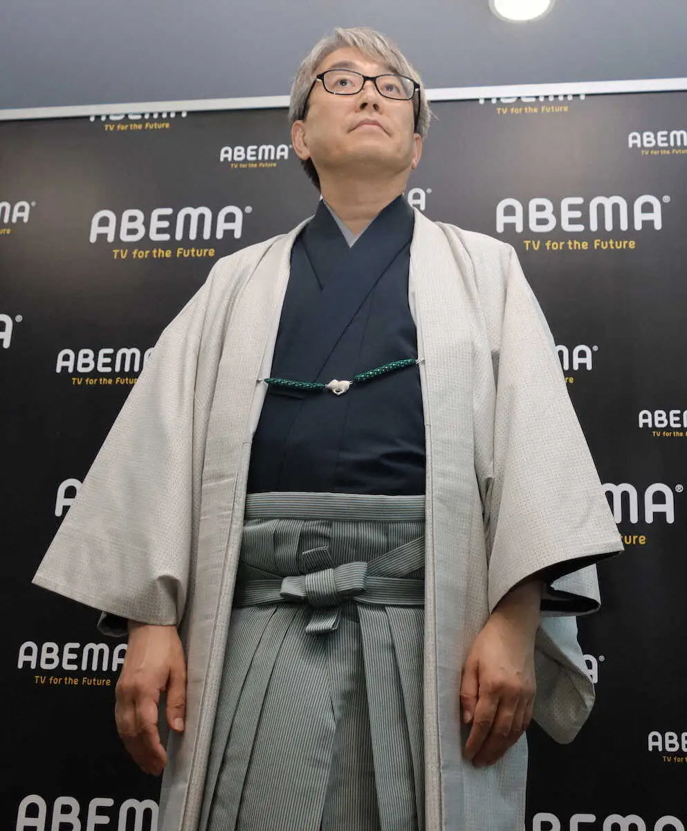 ABEMAの収録に臨んだ羽生善治九段（撮影・我満　晴朗）