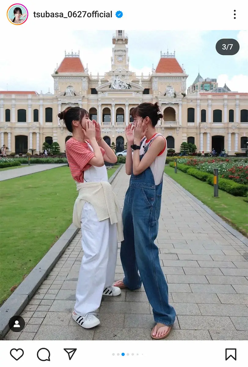 【画像・写真】本田翼　10代から仲良しタレントとベトナム旅報告　2ショット披露に「双子みたい」「似てます」の声