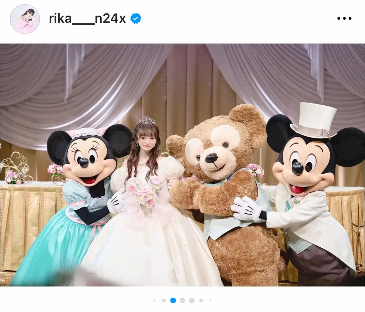 【画像・写真】中井りか　東京ディズニーシー　チャペル・ミラコスタで結婚式＆披露宴「夢を叶えた特別な日」