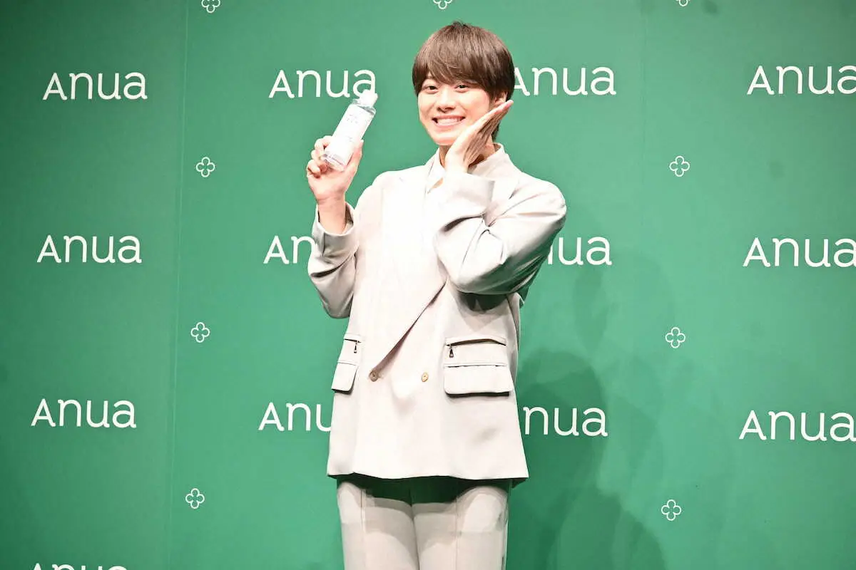 【画像・写真】なにわ男子・大橋和也　モーニングルーティンは「朝にストレッチ」　「Anua」新CM発表会