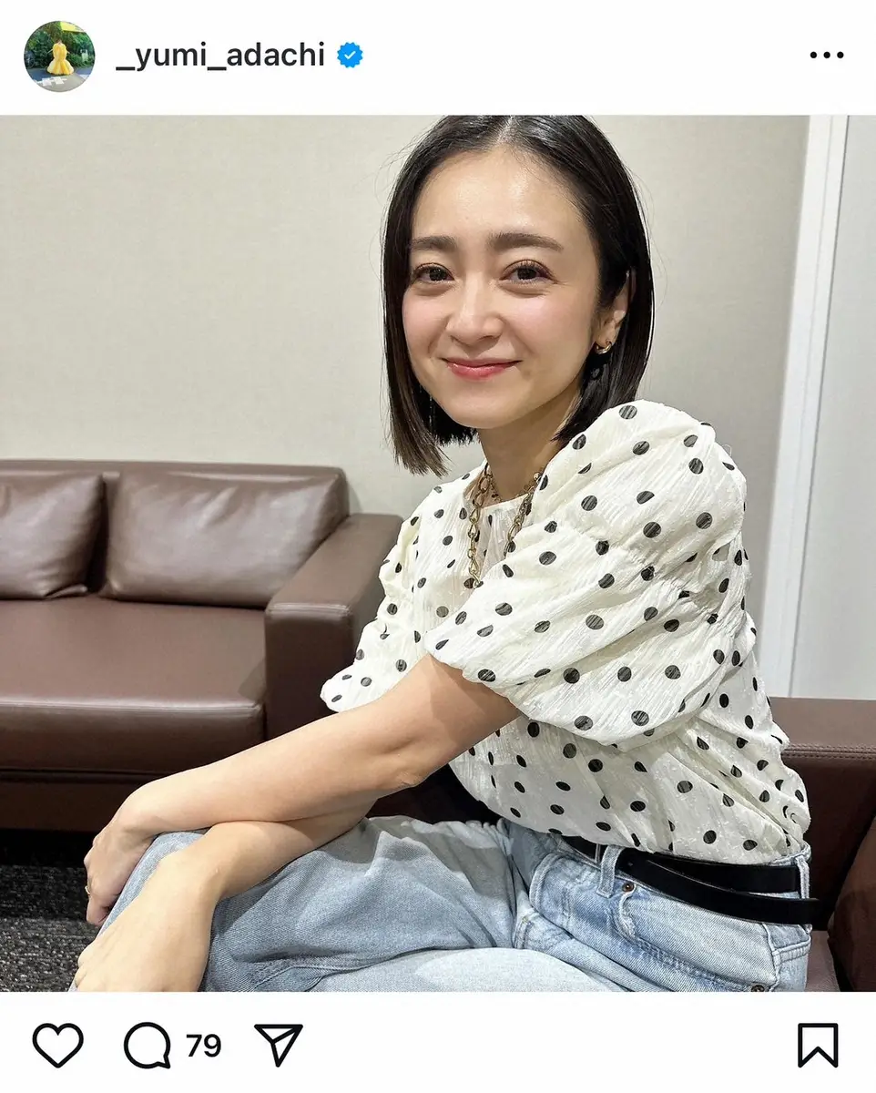 安達祐実　「本当に40代ですか？」“ツヤツヤ”美肌ショット公開にファン釘づけ「ずっと可愛いなぁ」