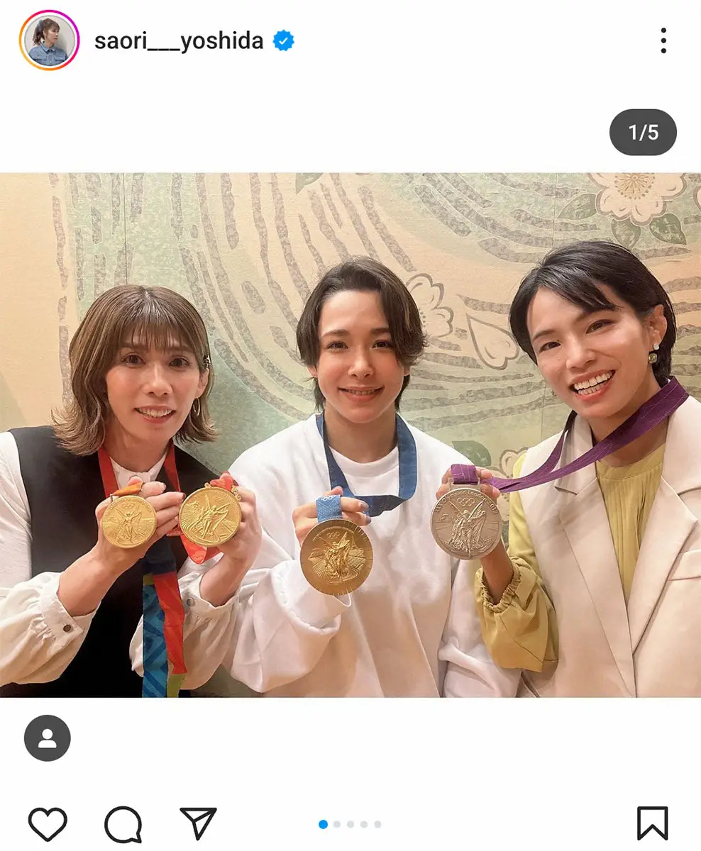 【画像・写真】吉田沙保里さん「3人で合計7つの五輪メダル」メンバーでトークショー参加に「豪華」「凄い！」の声