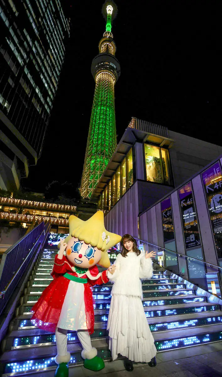 【画像・写真】高橋ひかる　気になるクリスマスの予定は…　スカイツリータウンで点灯式「お芝居が楽しくできた1年」